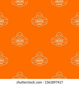Lingerie female pattern vector orange for any web design best