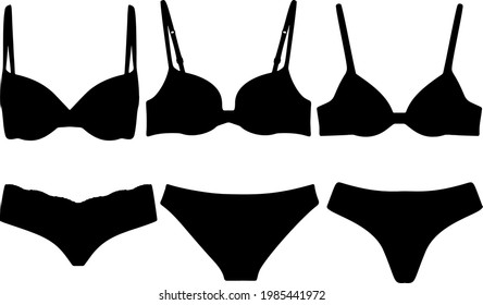 Lingerie female  set. Vector image.