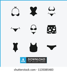 Lingerie Icon Collection Lingerie Filled Stock Vector Royalty Free