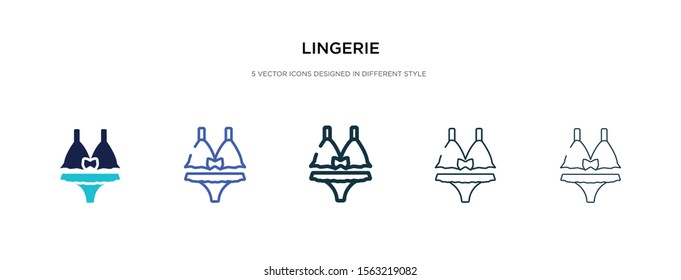 lingerie icon in different style vector illustration. two colored and black lingerie vector icons designed in filled, outline, line and stroke style can be used for web, mobile, ui