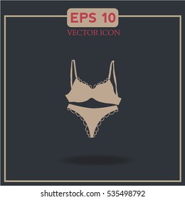 Lingerie icon vector