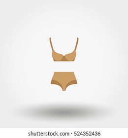 Lingerie. Icon for web and mobile application. Vector illustration on a white background. Flat design style.