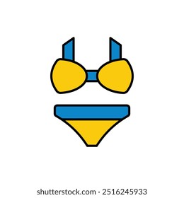 Icono de lencería con Vector de fondo blanco Ilustración de stock