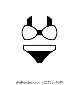 ícone de lingerie com fundo branco vetor stock ilustração