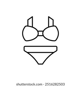 Icono de lencería con Vector de fondo blanco Ilustración de stock