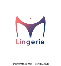 Lingerie lady Logo Vector Template