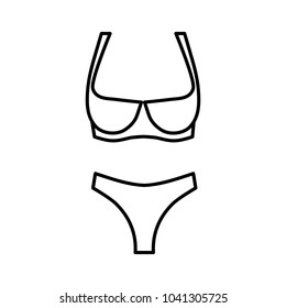 lingerie line vector icon. Flat design style