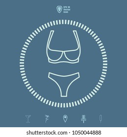 lingerie  line vector icon. Flat design style
