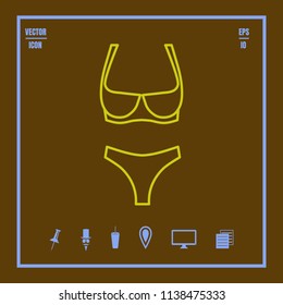 lingerie line vector icon. Flat design style