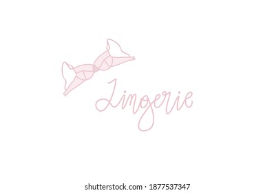Lingerie Logo  Vector Print. Women Concept.