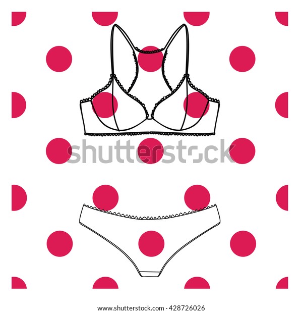 Lingerie Panties Bra Underwear Stock Vector Royalty Free 428726026