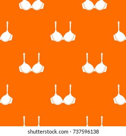 Lingerie pattern repeat seamless in orange color for any design. Vector geometric illustration