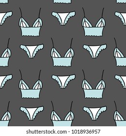 lingerie seamless doodle pattern