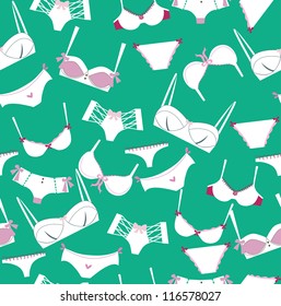 lingerie seamless pattern. vector illustration