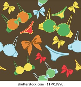 lingerie seamless pattern. vector illustration