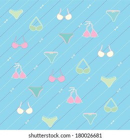 Lingerie seamless pattern Vector illustration
