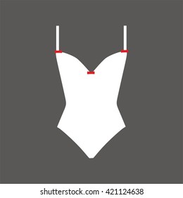 lingerie set of painted vector. grace. body.