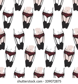 Lingerie stockings pattern