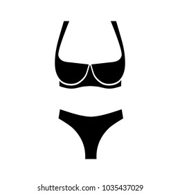 lingerie vector icon. Flat design style