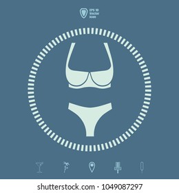 lingerie vector icon. Flat design style