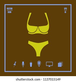 lingerie vector icon. Flat design style