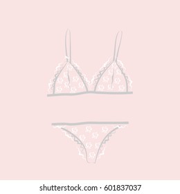 lingerie vector, isolated