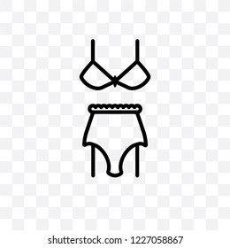 Lingerie vector linear icon isolated on transparent background, Lingerie transparency concept can be used for web and mobile
