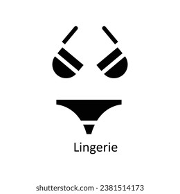 Fingerie Vektorgrafik Solid Design Illustration. Symbol auf weißem Hintergrund EPS10-Datei 