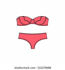  Lingerie. Vector underwear background.