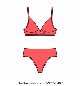  Lingerie. Vector underwear background.