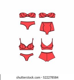  Lingerie. Vector underwear background.