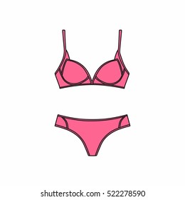 Lingerie. Vector underwear background.