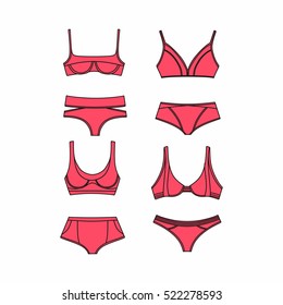  Lingerie. Vector underwear background.