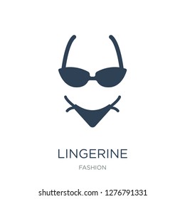 lingerine icon vector on white background, lingerine trendy filled icons from Fashion collection, lingerine vector illustration