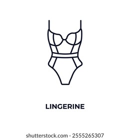 lingerine outline icon. Linear vector from fashion concept. Thin line lingerine icon isolated on white background