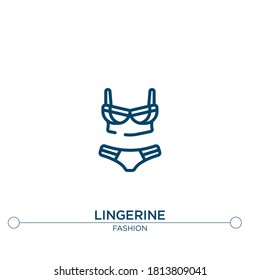 icono de vector de contorno lingerino. ilustración de elemento simple. icono de contorno de lingerine a partir del concepto de moda editable. se puede usar para web y móvil

