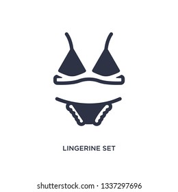 lingerine set isolated icon. Simple element illustration from clothes concept. lingerine set editable logo symbol design on white background. Can be use for web and mobile.