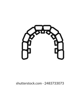 lingual braces icon outline collection in black