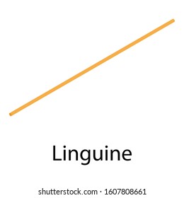 Linguine pasta icon. Isometric of linguine pasta vector icon for web design isolated on white background