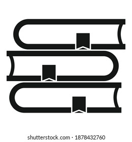 Linguist book stack icon. Simple illustration of linguist book stack vector icon for web design isolated on white background