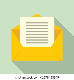 Linguist envelope icon. Flat illustration of linguist envelope vector icon for web design