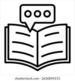 Linguistic Icon Language Science Line Style