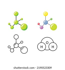 Molekü l Linie Vektor Symbol