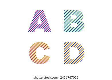 Lining bold capital alphabet letter logo design svg