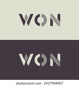 lining bold capital alphabet letter logo design