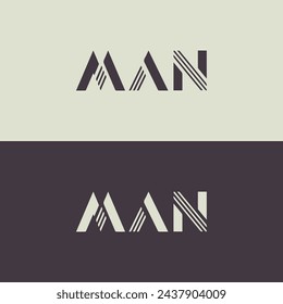 lining bold capital alphabet letter logo design