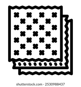 lining fabric dressmaking fashion line icon vector. lining fabric dressmaking fashion sign. isolated contour symbol black illustration