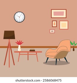 lining room illustration on white background