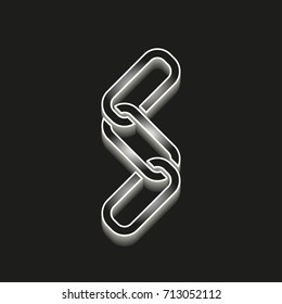 Link - 3d vector icons. Illustrations isolated on black background for graphic and web design.