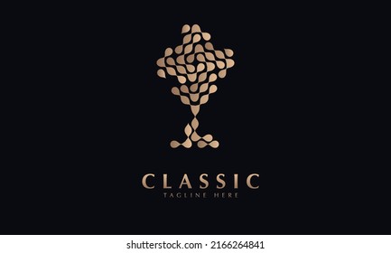 Abstrakte Symbol-Silhouette-Vektorgrafik-Logo-Vorlage verknüpfen